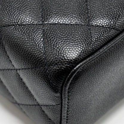 Chanel Small Vanity Clutch with Chain CC Pearl Caviar Black L