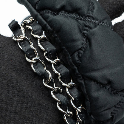 Chanel quilted flap shoulder bag nylon black