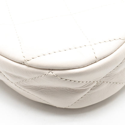 Chanel 23K Hobo Shoulder Bag Calfskin White  (Microchip)
