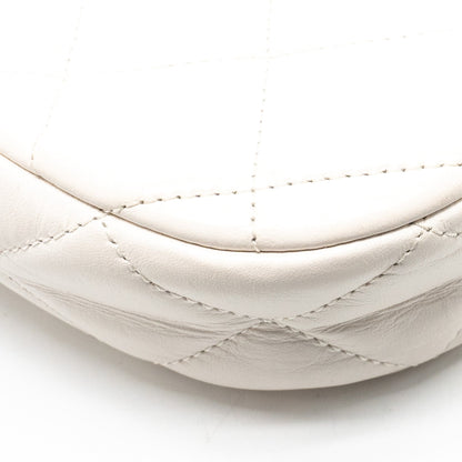 Chanel 23K Hobo Shoulder Bag Calfskin White  (Microchip)