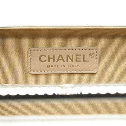 Chanel Quilted Clutch Lambskin White