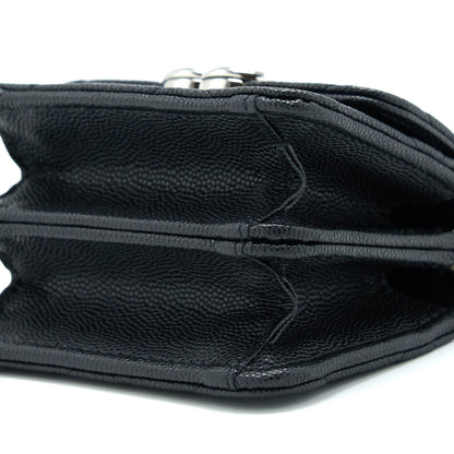 Chanel Clutch With Chain Caviar Black