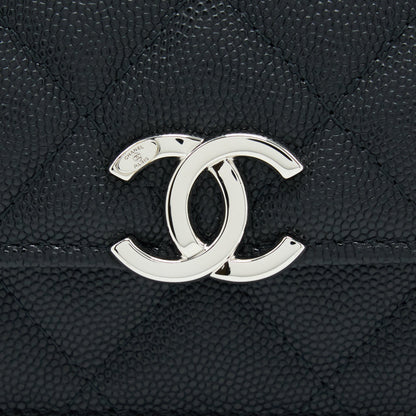 Chanel Clutch With Chain Caviar Black