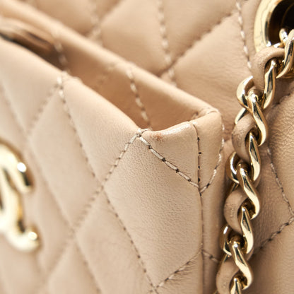 Chanel Quilted Chain Shoulder Bag/ Crossbody Bag beige L