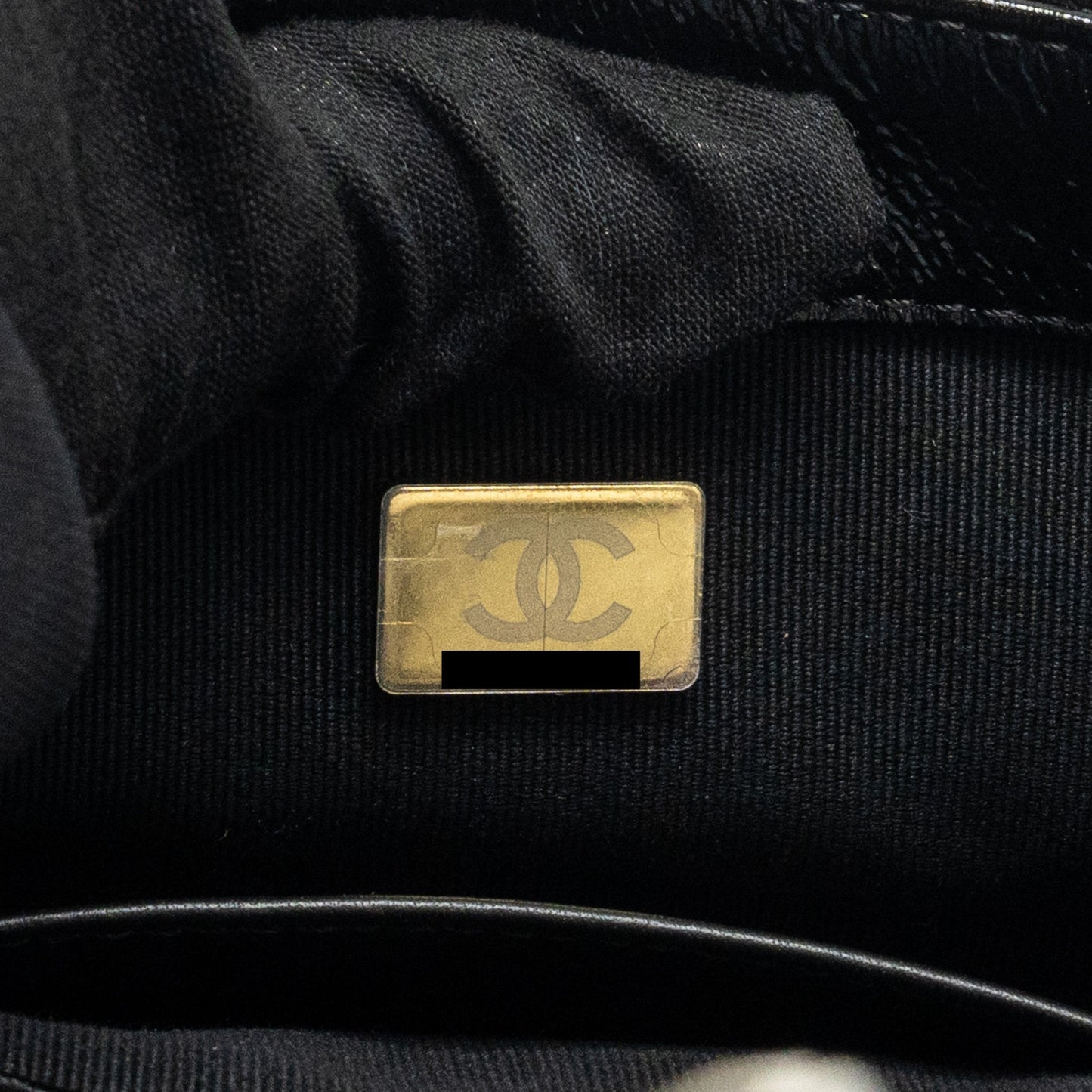 Chanel 24b Giant Chain Flap Shoulder Bag Lambskin Black  (Microchip)