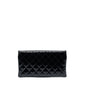 Chanel Fold Over Clutch Patent Leather Black