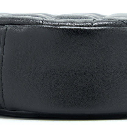 Chanel Round Clutch With Chain Lambskin Black