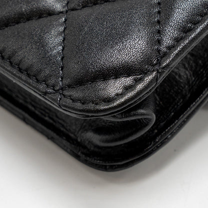 Chanel Maxi Pearl Clutch with Chain Lambskin Black