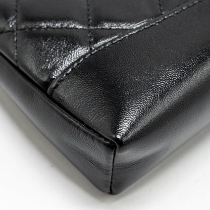 CHANEL 24S Mini 31 Clutch with Chain Shiny Lambskin Black L (microchip)