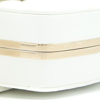 Chanel Quilted Clutch Bag Lambskin White L
