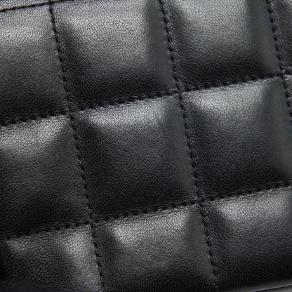 Chanel Camellia Mini Flap shoulder Bag Lambskin black
