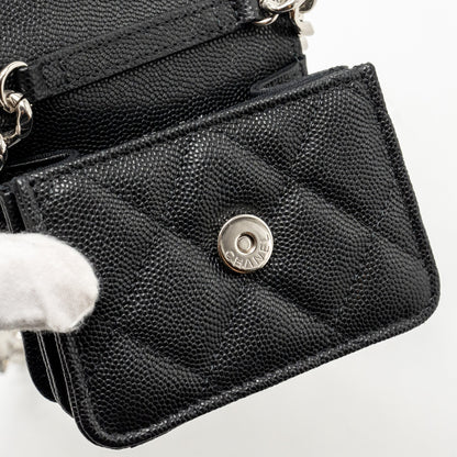 Chanel 22s Mini Clutch With Chain Caviar Black