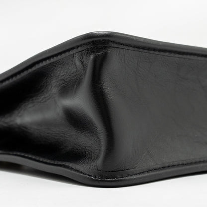 Chanel 23S Clutch Bag With Chain Calfskin Black Brush  (microchip)