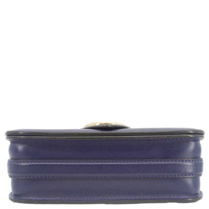 LOUIS VUITTON LV Pont 9 Calfskin Leather Shoulder Bag Navy Blue