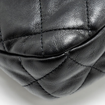 Chanel 22K Hobo Shoulder Bag Lambskin Black  (Microchip)