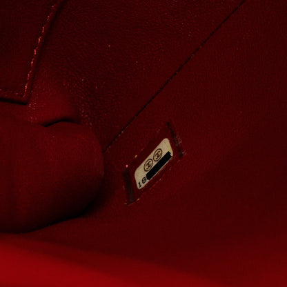 Chanel Timeless Flap Clutch With Chain Caviar Red