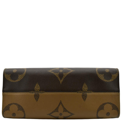 LOUIS VUITTON Onthego MM Giant Monogram Canvas Tote Shoulder Bag Brown