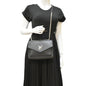 LOUIS VUITTON Mylockme BB Leather Chain Shoulder Bag Black