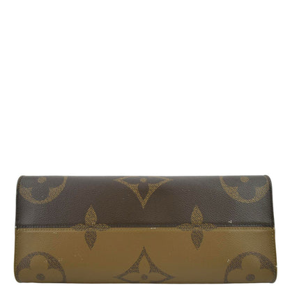 LOUIS VUITTON Onthego MM Giant Monogram Canvas Tote Shoulder Bag Brown