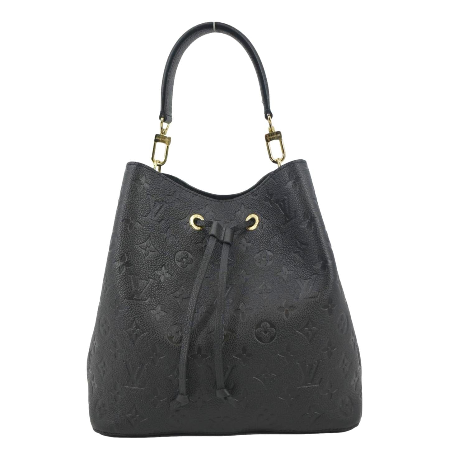 LOUIS VUITTON NeoNoe MM Monogram Empreinte Leather Shoulder Bag Black