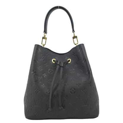 LOUIS VUITTON NeoNoe MM Monogram Empreinte Leather Shoulder Bag Black