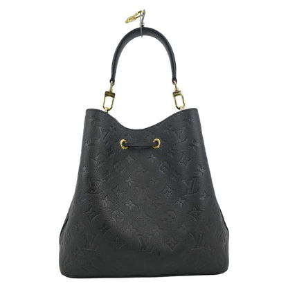 LOUIS VUITTON NeoNoe MM Monogram Empreinte Leather Shoulder Bag Black