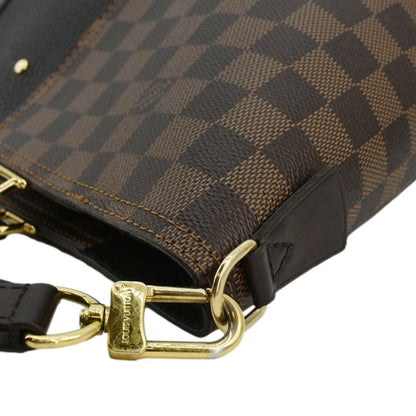 LOUIS VUITTON Jersey Damier Ebene Tote Shoulder Bag Brown