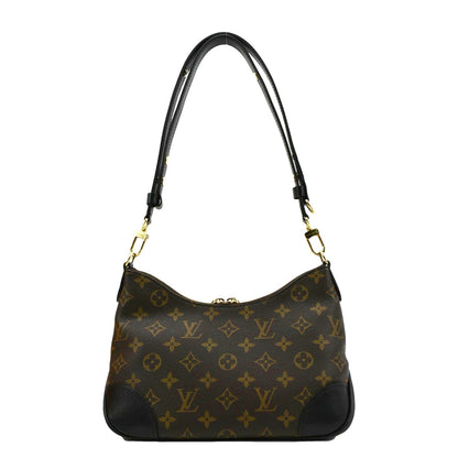 LOUIS VUITTON Boulogne NM Monogram Canvas Shoulder Bag Black