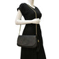 GUCCI Soho GG Flap Leather Chain Shoulder Bag Black 336752
