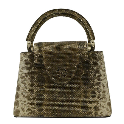 LOUIS VUITTON Capucines Mini Karung Skin Leather Shoulder Bag Full Moon