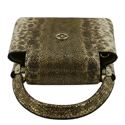 LOUIS VUITTON Capucines Mini Karung Skin Leather Shoulder Bag Full Moon