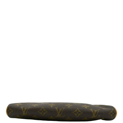 LOUIS VUITTON Eva Pochette Monogram canvas Clutch Crossbody Bag Brown