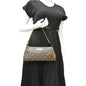 LOUIS VUITTON Eva Pochette Monogram canvas Clutch Crossbody Bag Brown
