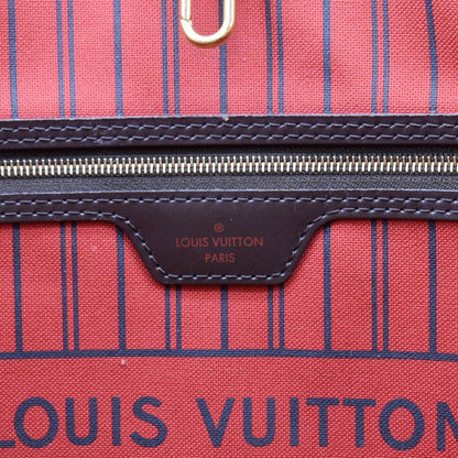 LOUIS VUITTON Neverfull GM Damier Ebene Tote Shoulder Bag Brown