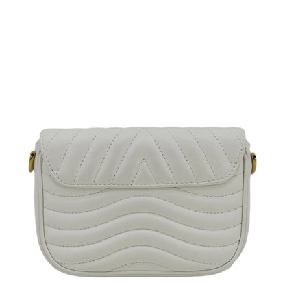 LOUIS VUITTON New Wave Multi Pochette Leather Chain Shoulder Bag White