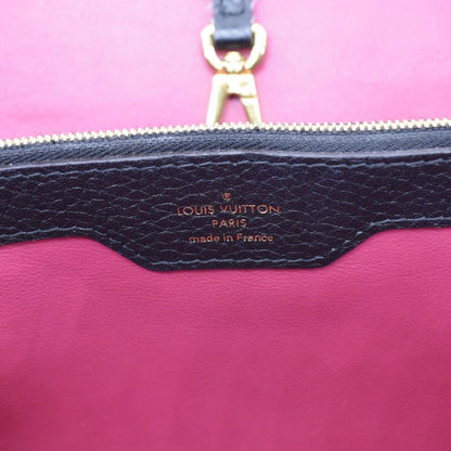 LOUIS VUITTON Capucines Taurillon Leather Shoulder Bag Black