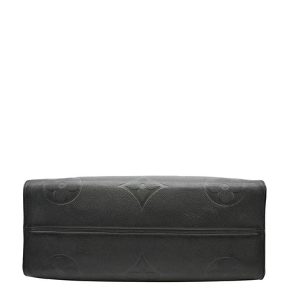 LOUIS VUITTON Onthego GM Monogram Empreinte Leather Tote Shoulder Bag Black