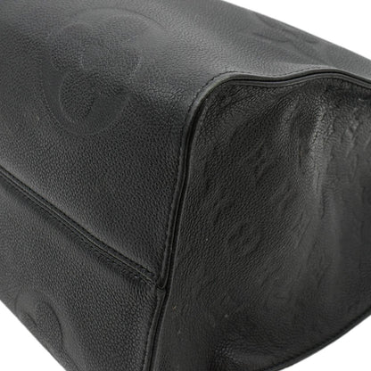 LOUIS VUITTON Onthego GM Monogram Empreinte Leather Tote Shoulder Bag Black