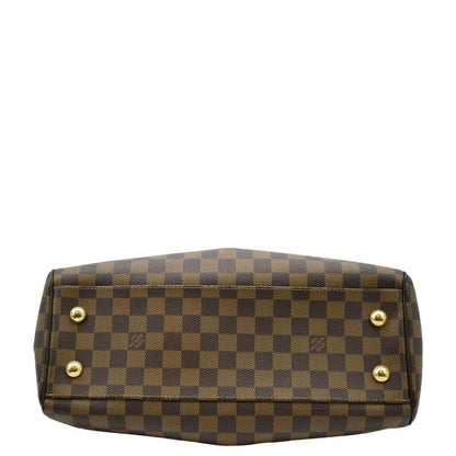 LOUIS VUITTON Trevi PM Damier Ebene Satchel Shoulder Bag Brown