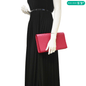 YVES SAINT LAURENT Belle de Jour Leather Clutch Bag Fuchsia