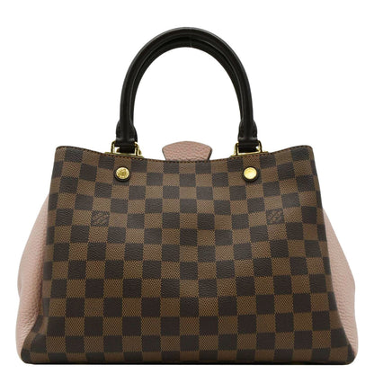 LOUIS VUITTON Brittany Damier Ebene Shoulder Bag Rose Ballerine