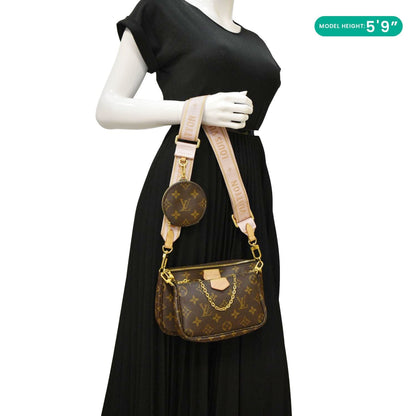 LOUIS VUITTON Multi Pochette Accessoires Monogram Canvas Shoulder Bag Brown