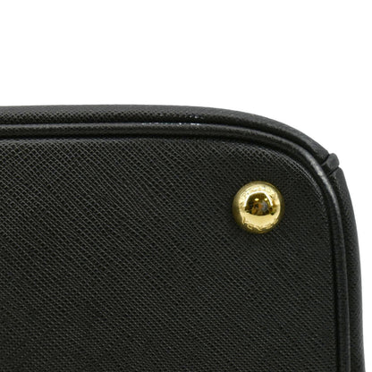 PRADA Saffiano Leather Shoulder Bag Black