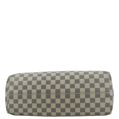 LOUIS VUITTON Graceful MM Damier Azur Shoulder Bag White