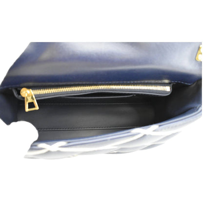 LOUIS VUITTON GO-14 MM Malletage Leather Shoulder Bag Navy Blue