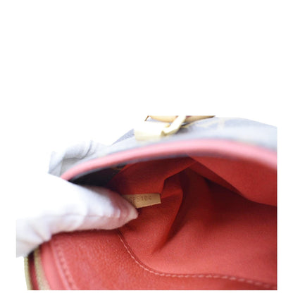 LOUIS VUITTON Pallas BB Monogram Canvas Shoulder Bag Brown