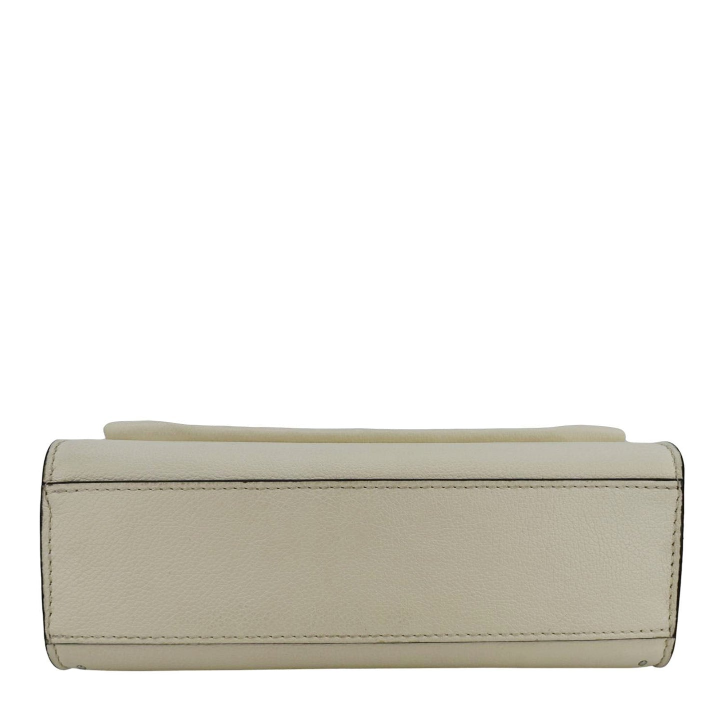 LOUIS VUITTON Mylockme Studded Leather Chain Shoulder Bag White