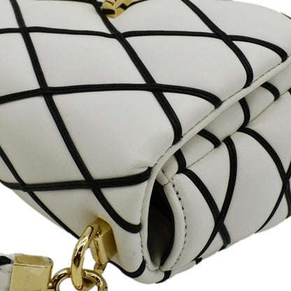 LOUIS VUITTON GO-14 MM Malletage Leather Shoulder Bag White