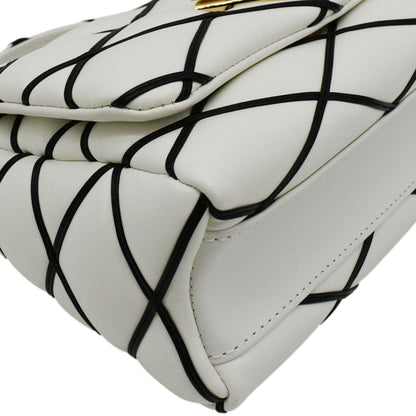 LOUIS VUITTON GO-14 MM Malletage Leather Shoulder Bag White