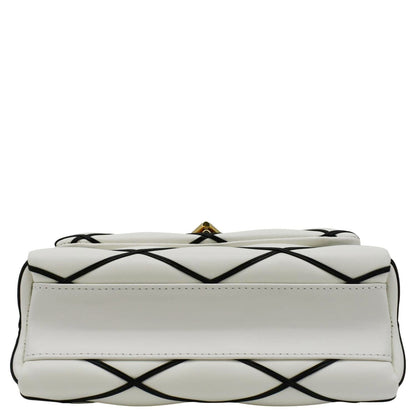 LOUIS VUITTON GO-14 MM Malletage Leather Shoulder Bag White